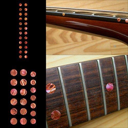 Inlay Sticker F-085CD-RD-AZ Fret Markers for Guitars & Bass - Custom Dots Set - Abalone Red