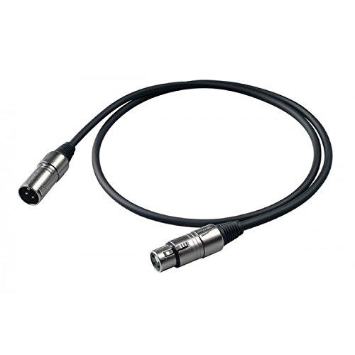 Proel BULK250LU2 Professional Microphone Cable with Steering Wheel Connector Cannon XLR 3P Male to Steering Wheel Plug Cannon XLR 3P Female (2m) 2mt