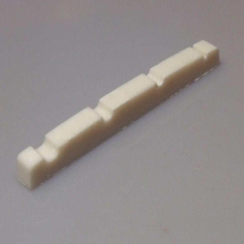 White graphite Bass guitar top nut 4 string 43mm x 3.5mm