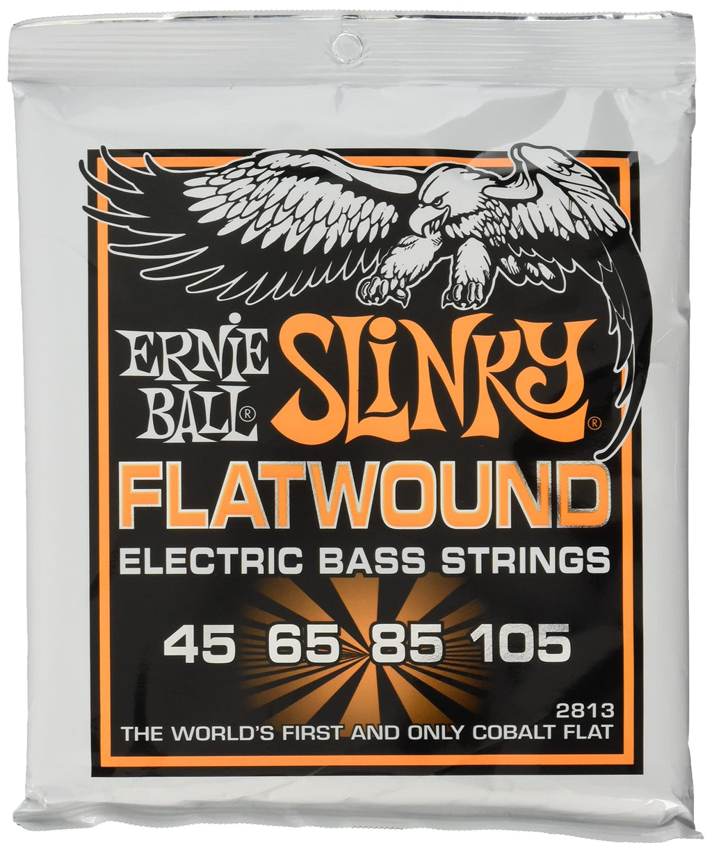 Ernie Ball P02813 Hybrid Slinky Flatwound Electric Bass Strings - 45-105 Gauge 4-String