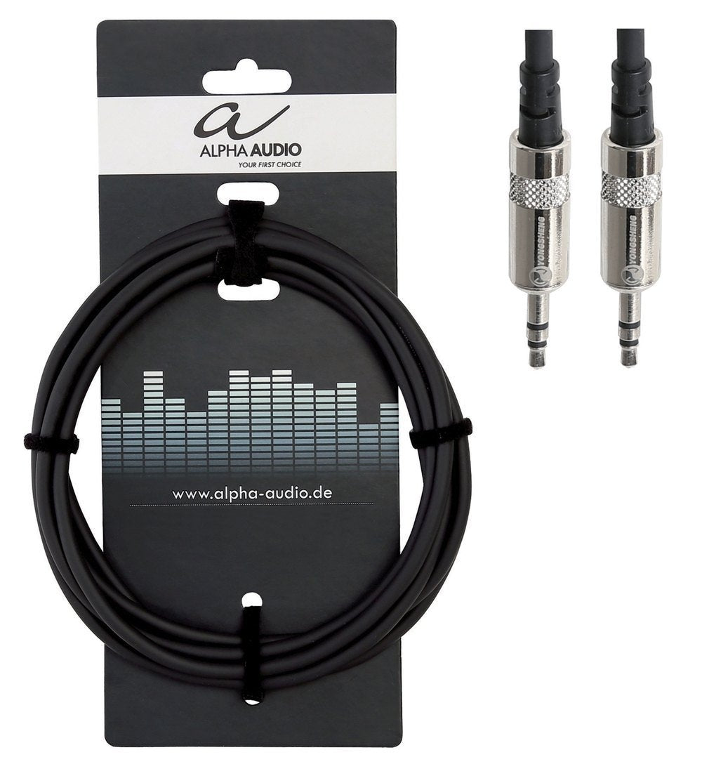 Alpha Audio 190713 3.5 mm Stereo Jack Plug (m) to 3.5 mm Stereo Jack Plug (m) Pro Line Audio Connection