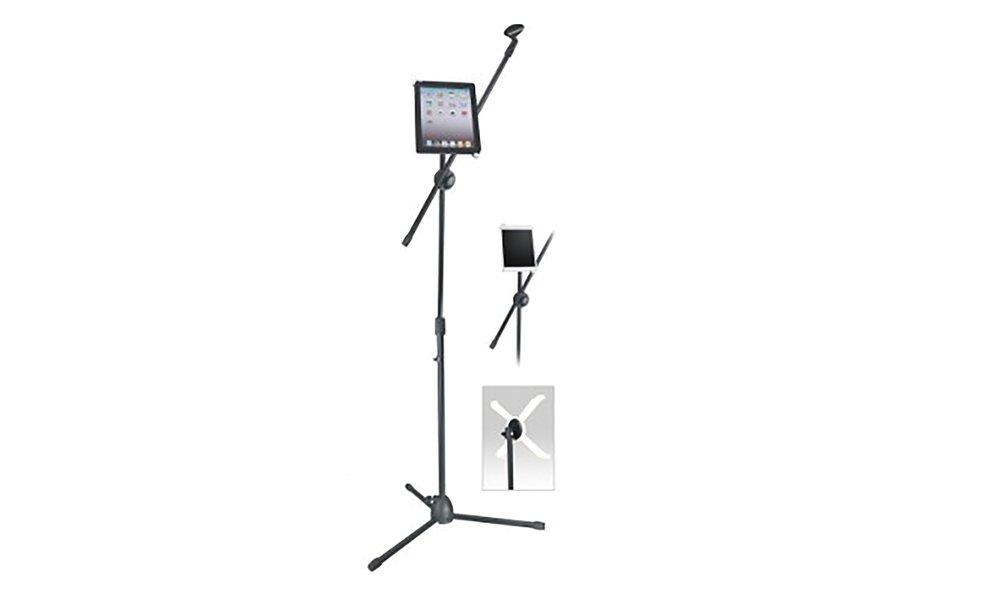 New Jersey Sound Black Microphone Boom Arm Stand inc. tablet housing