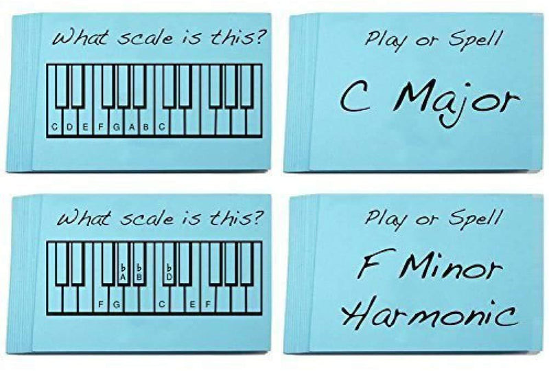 Musical Scale Names Flashcards - Learn or Teach All Your Major, Harmonic Melodic & Natural Minor Scales