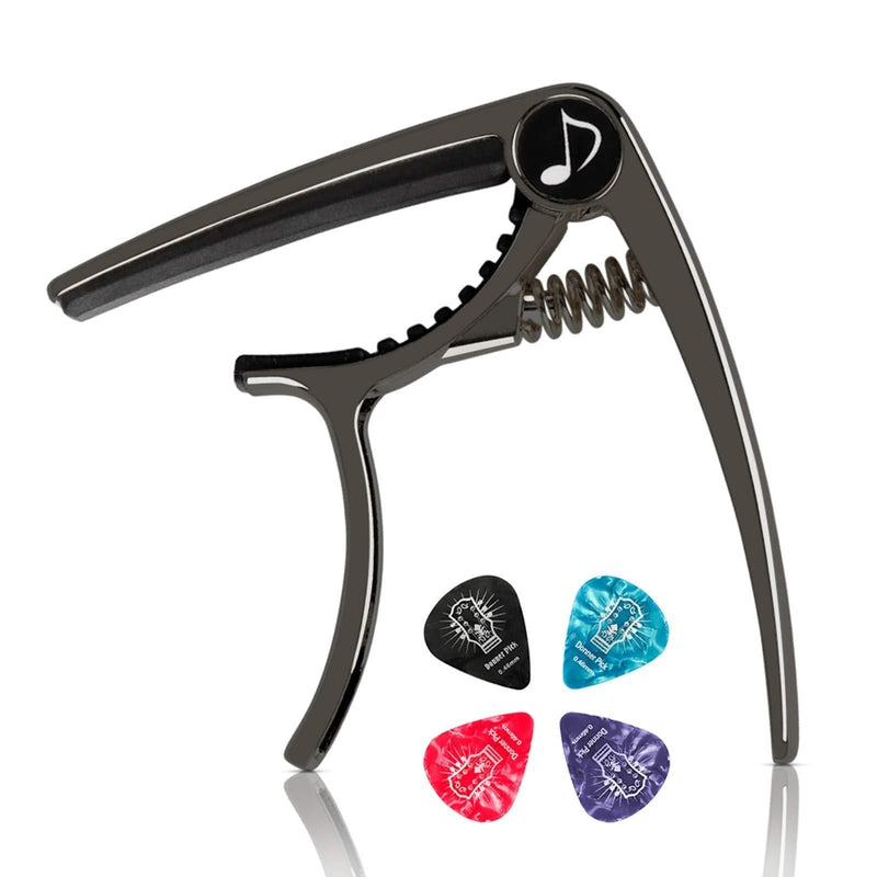 Donner DC-2 Guitar Capo for Acoustic and Electric Guitar,Ukulele Capo Black