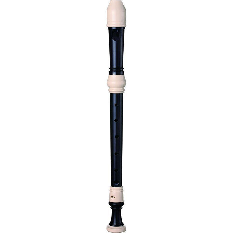 Recorder Workshop 602A Treble Recorder, Black with White Trim