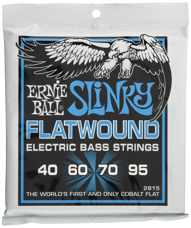 Ernie Ball P02815 Extra Slinky Flatwound Electric Bass Strings - 40-95 Gauge 4 STRING