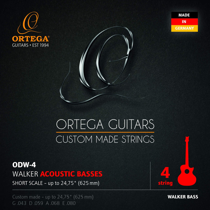 Ortega Guitars ODW-4 Acoustic Bass Strings for Ortega D-Walker Short Scale Basses