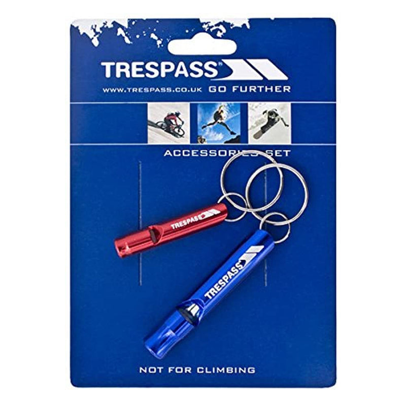 Trespass Blow X, Assorted, Whistle Keyring Set, Multicolour