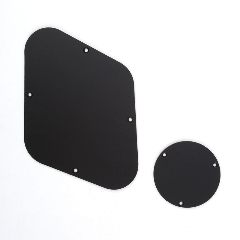 Musiclily LP Backplate and Switch Cover Set Compatible with USA Les Paul, 1Ply Matte Black