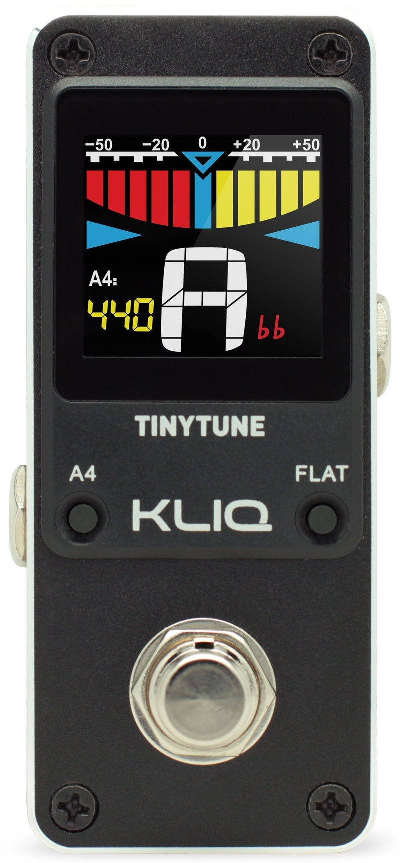[AUSTRALIA] - KLIQ TinyTune Tuner Pedal for Guitar and Bass - Mini - Chromatic - with Pitch Calibration and Flat Tuning (Power Supply Required) 