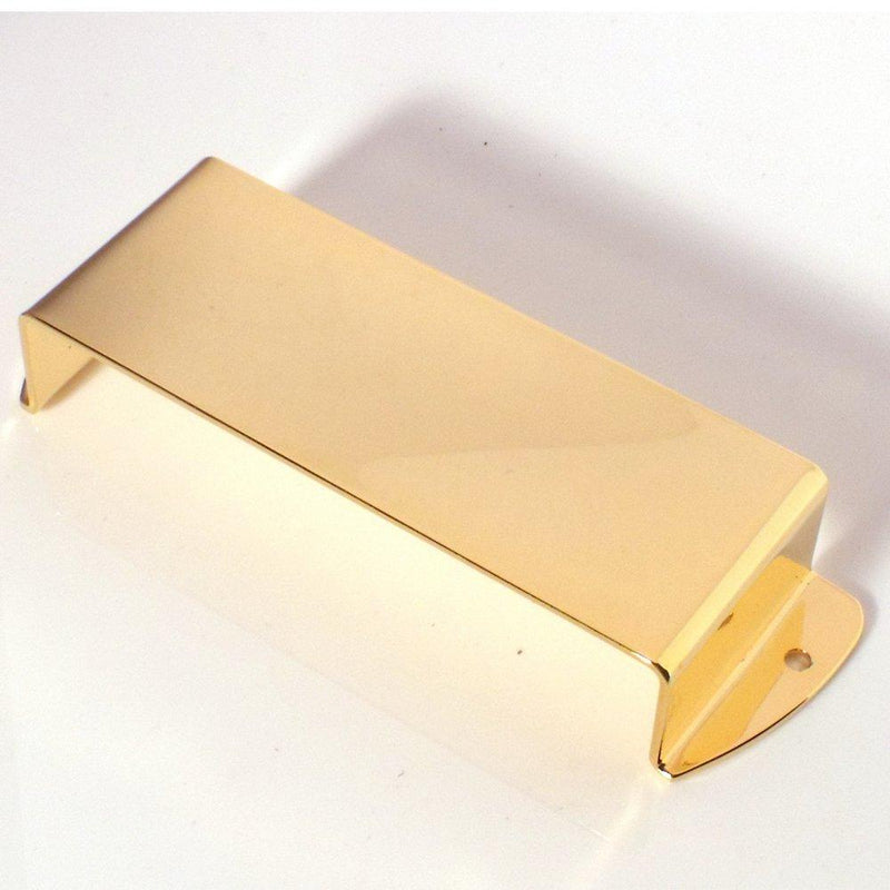 Jazz bass guitar pickup cover in gold rectangular shape