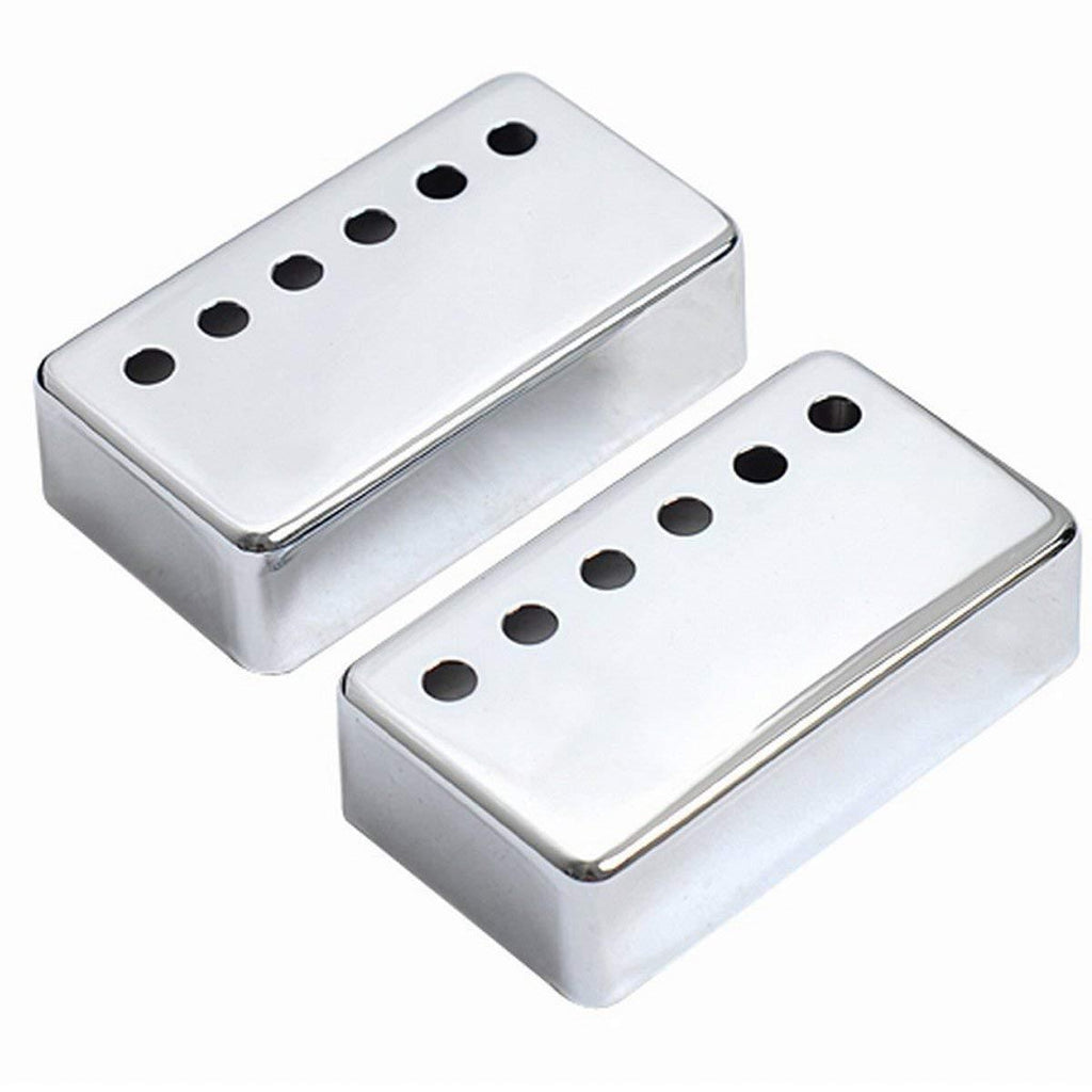 Musiclily 50mm Metal Humbucker Guitar Pickup Covers for Electric Guitar Neck, Chrome (2 Pieces) Chrome 50mm