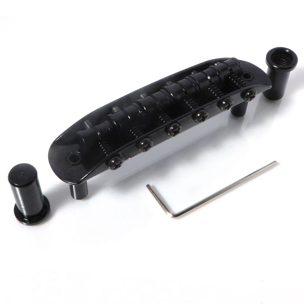 Replacement black bridge for Mustang guitar (Jaguar Jazzmaster)