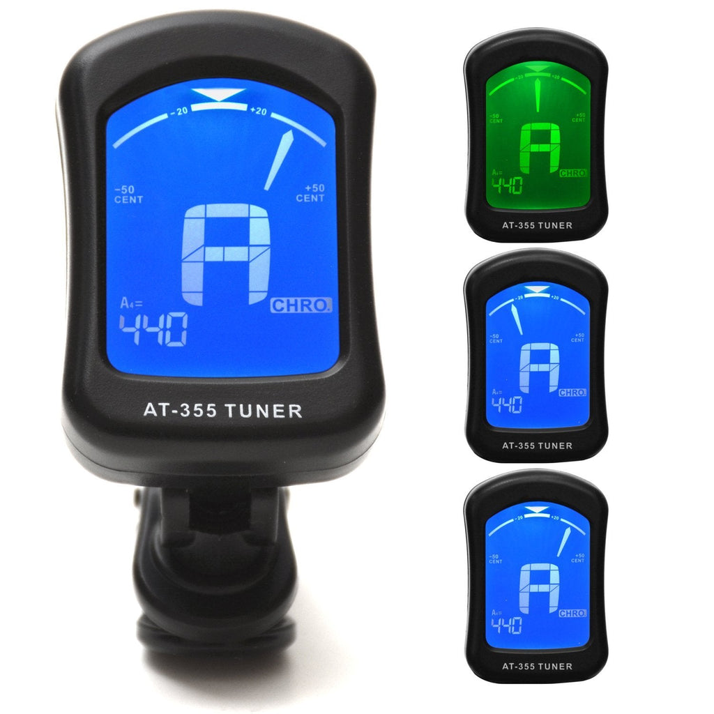 Elagon (AT-355) Lightweight Sturdy Clip-On Multi-Instrument Tuner. Multi Tuning Modes for Guitar, Bass, Ukulele, Violin, Viola. Chromatic Tuning For Other Instruments + Non-Standard Tunings. Fast and Accurate User-Friendly Tuner.