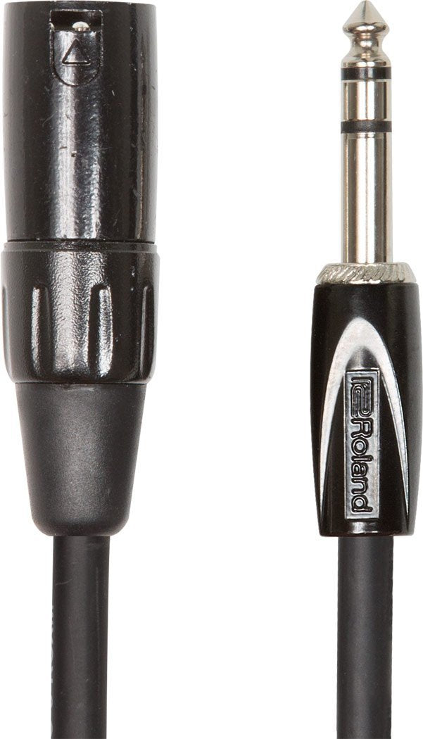 Roland Black Series Balanced Interconnect Cable—1/4-Inch Trs Male To Xlr Male, 10Ft/3M - Rcc-10-Trxm 3 Meters