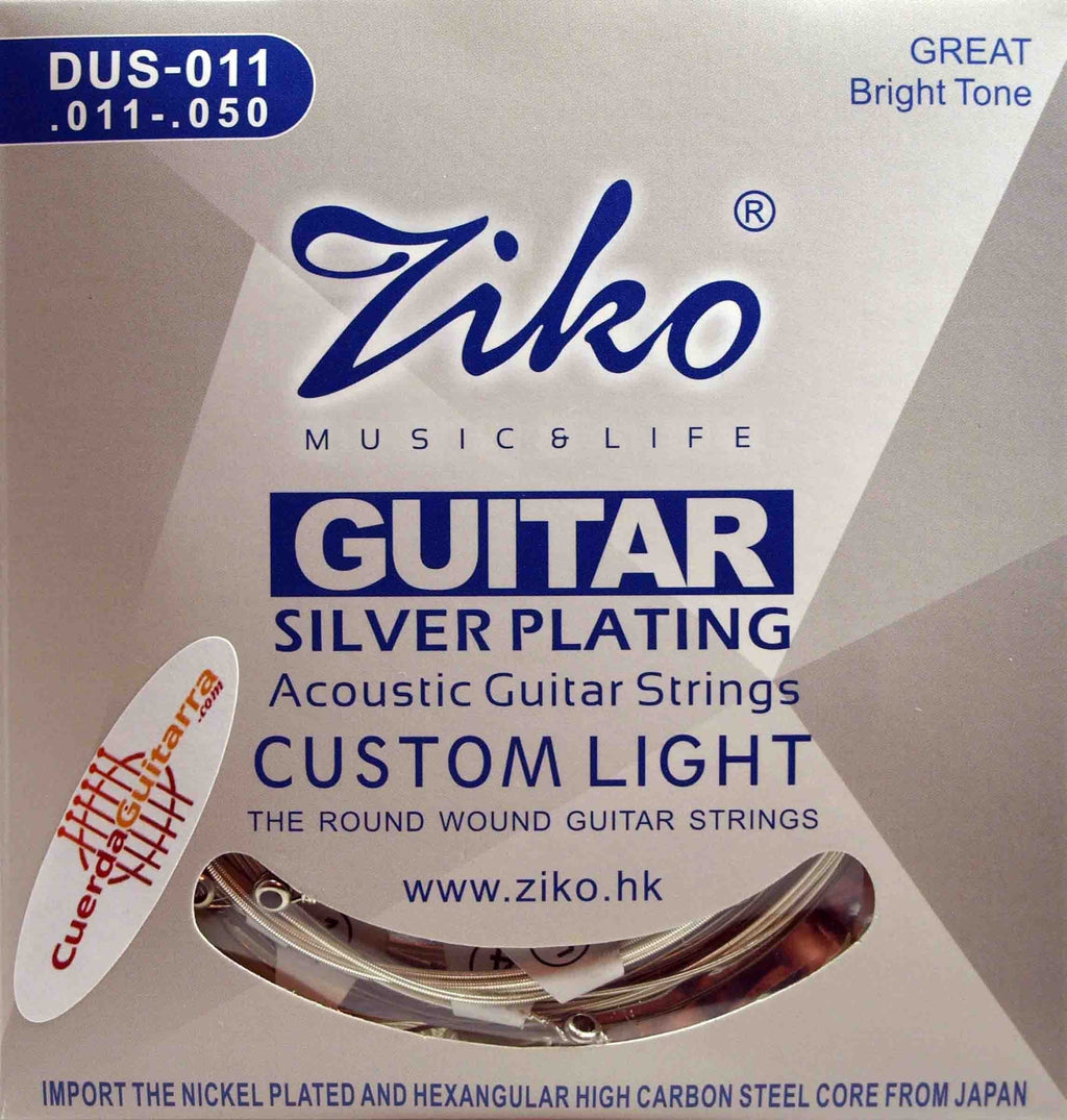 ZIKO 2 Complete String Sets for Acustica Guitar grey/blue grey / blue