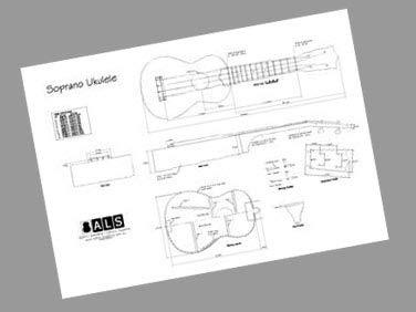 Plan of Soprano Ukulele - Full Scale Print