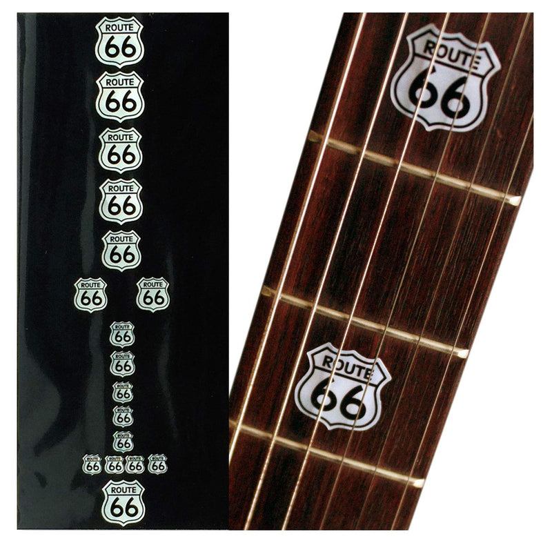 Inlay Sticker Fret Markers for Guitars & Bass - Route 66,F-042R6-WT