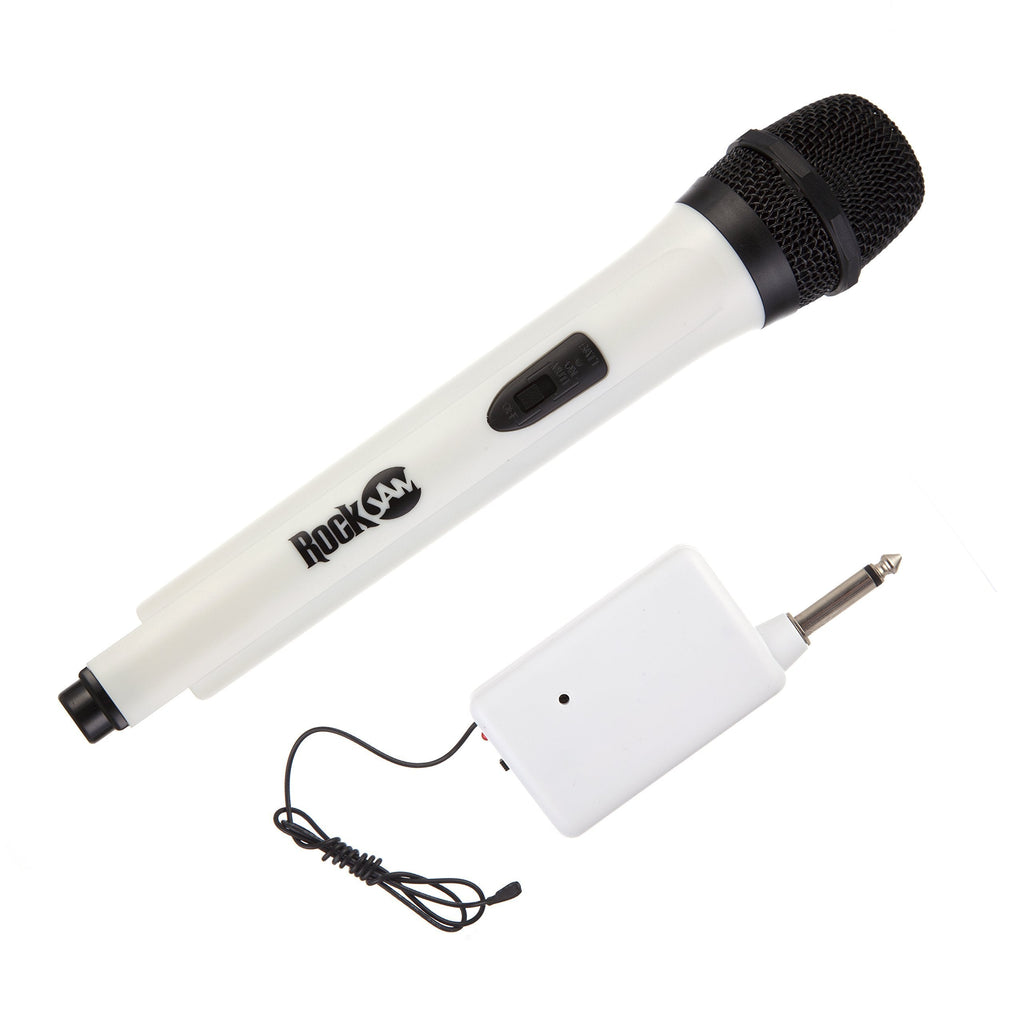 RockJam High-Fidelity Wireless Microphone for Karaoke and Home - White,RJWM33-WE Wireless Karaoke Microphone