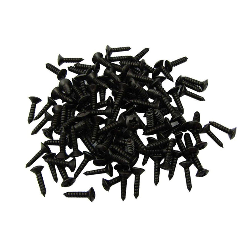 Musiclily 3x12mm Pickguard Mounting Screws for Guitar Bass,Black(50 Pieces) Black