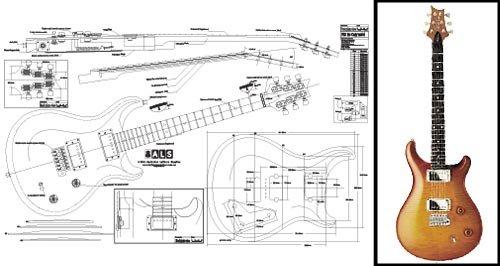 Plan of PRS McCarty Electric Guitar - Full Scale Print