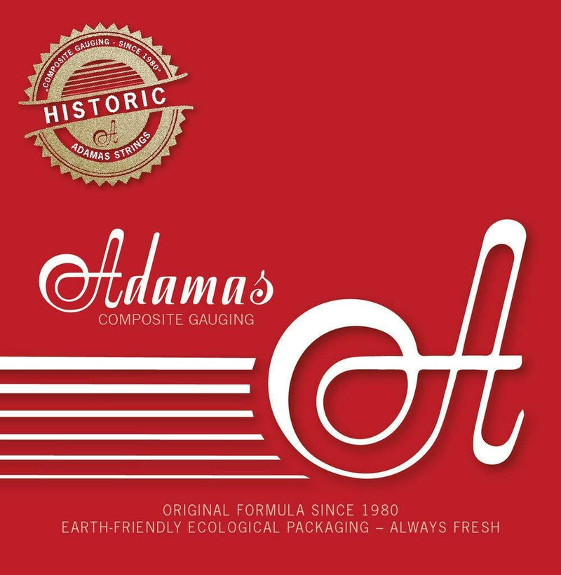 Adamas Strings Set for Acoustic Guitar Historic Reissue Phosphorus Bronze Solid Brass Ball End 12-str. Light .010-.047 12 Strings Light