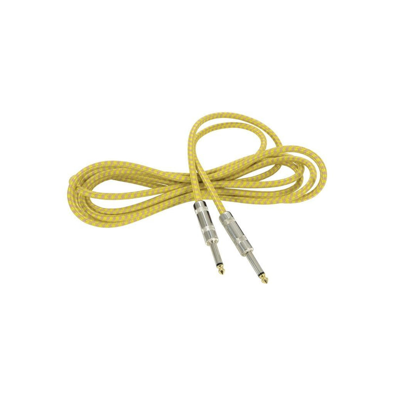 Chord | Premium Retro Guitar Lead | Grey & Gold 3.0m Grey | Gold 3.0m