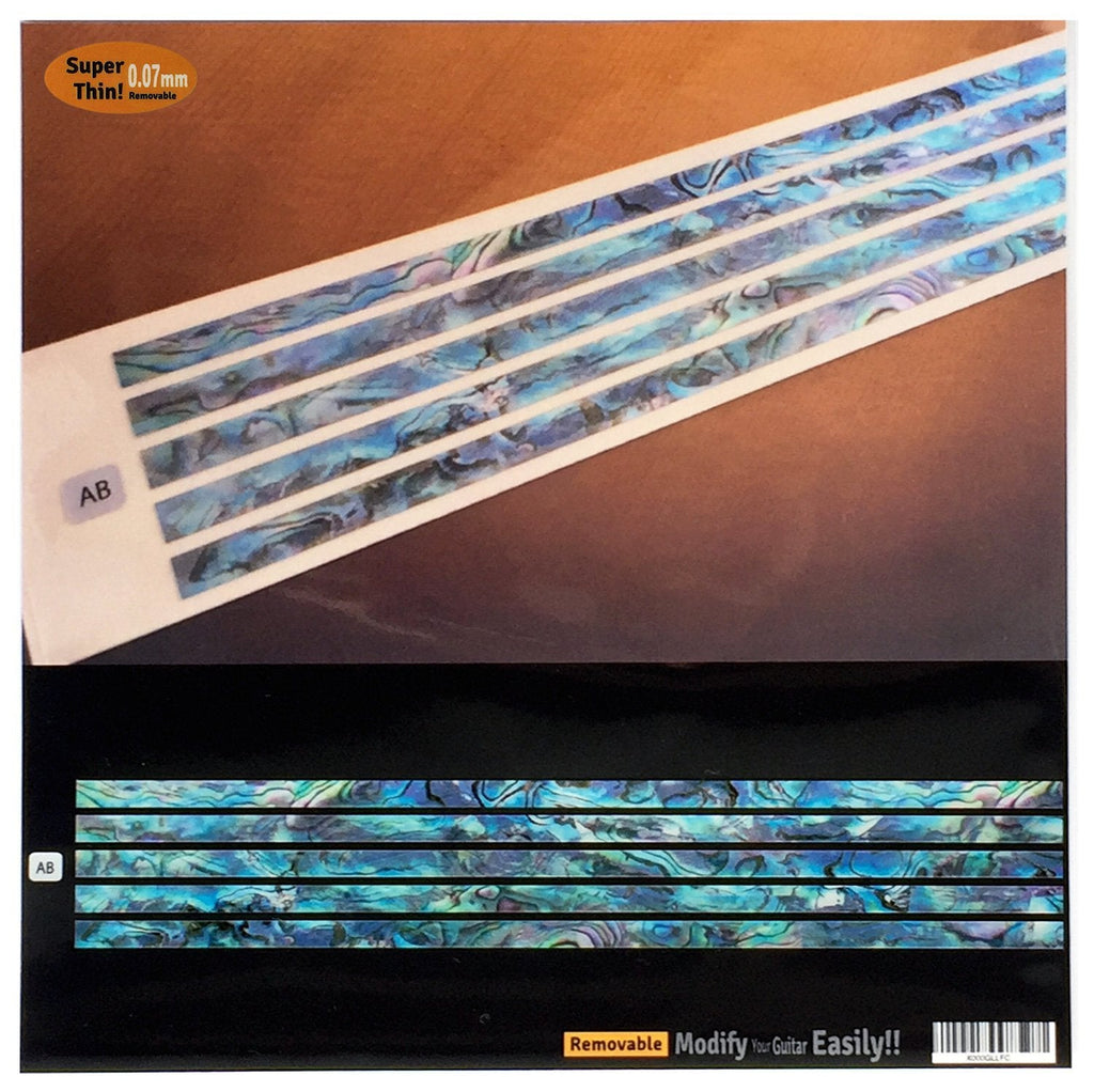 Inlay Stickers for Guitars & Bass - Sticks 5mm - Abalone Blue