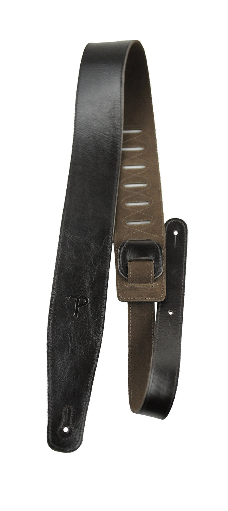 Perri’s Leathers Ltd. - Guitar Strap - The Africa Collection - Black - Adjustable - For Acoustic/Bass/Electric Guitars - Made in Canada (AFR25-6874)