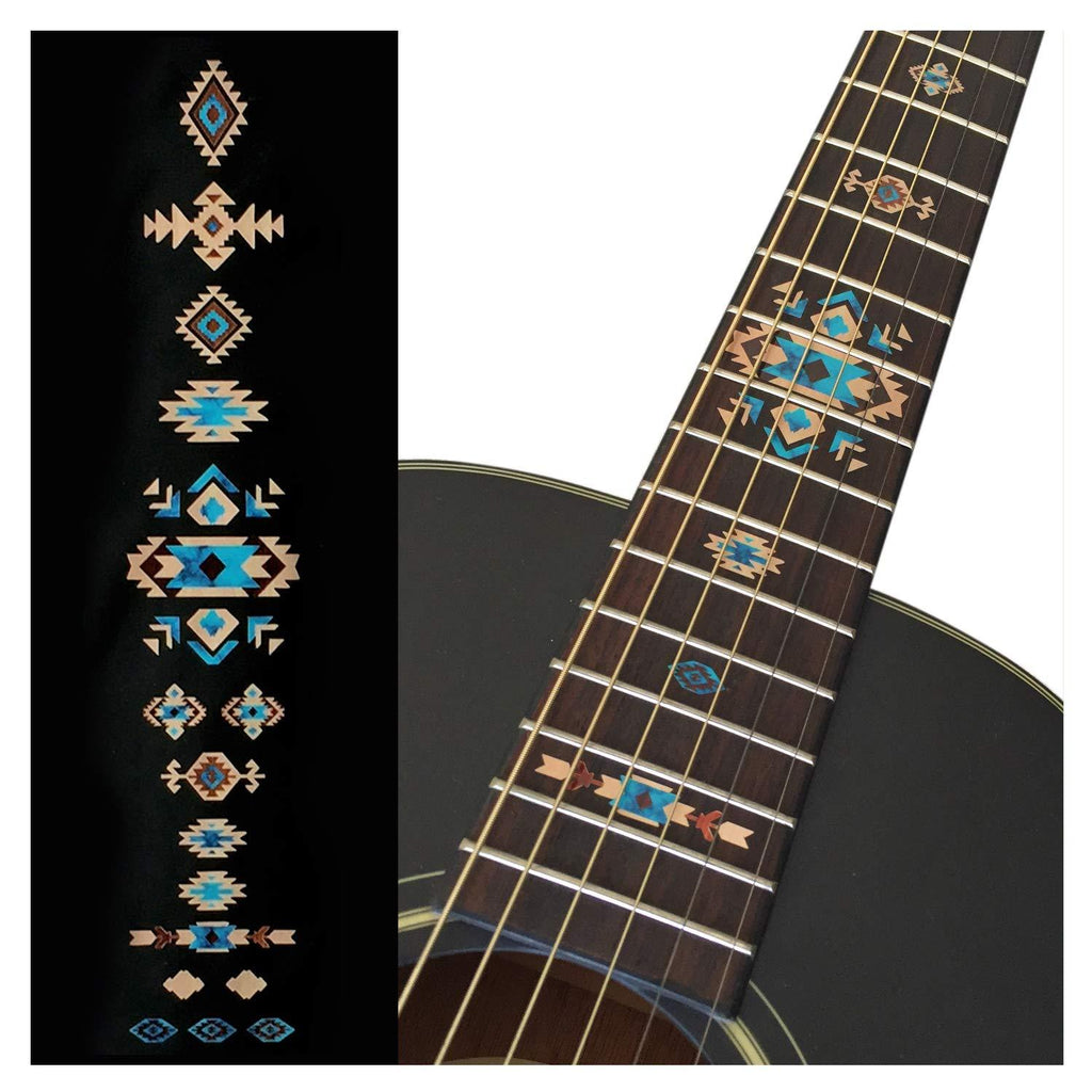 Inlay Sticker Fret Markers for Guitars - Native American Style Ethnic Pattern - Natural, F-294NA-NA