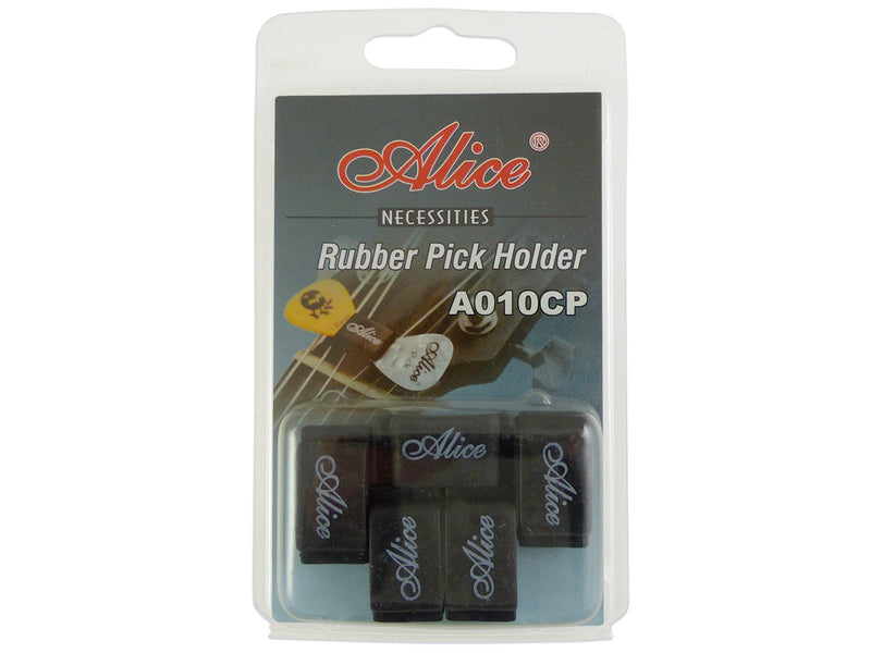 Alice A010CP Guitar Pick Holders - Black (Pack of 5) Pack of 5