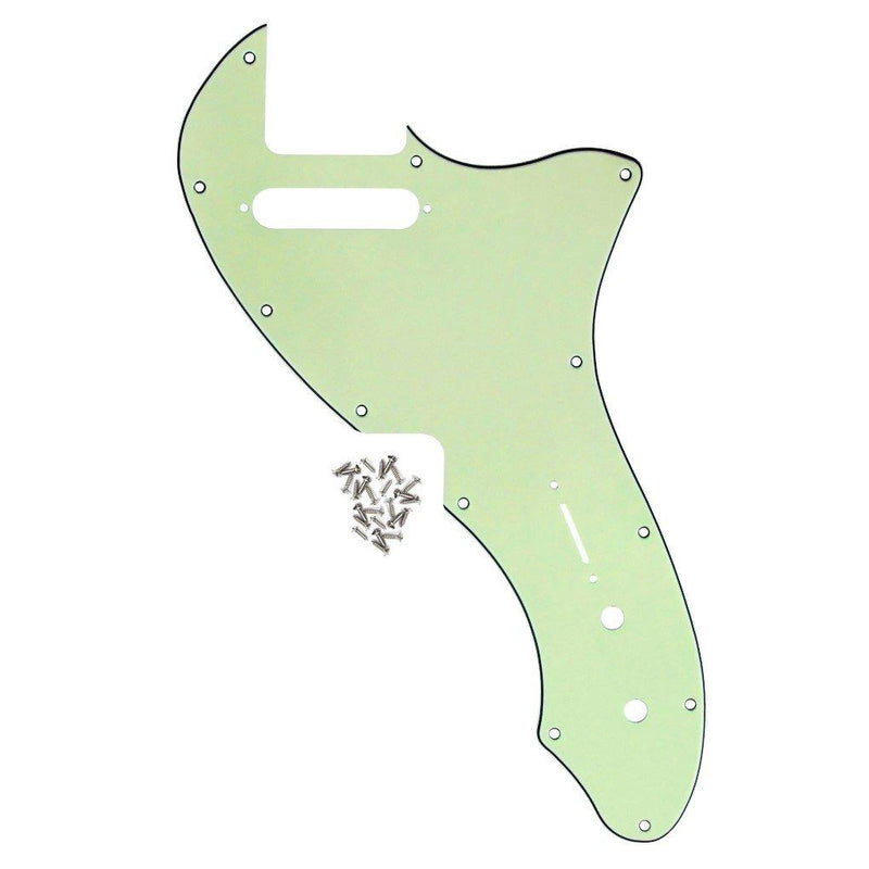 IKN 12 Screw Holes Tele Thinline Pickguard Re-Issue Style Scratch Plate Fits Original U.S. Made Fender Telecaster Thinline 69 RI USA, 3-ply Mint Green 3Ply Mint Green