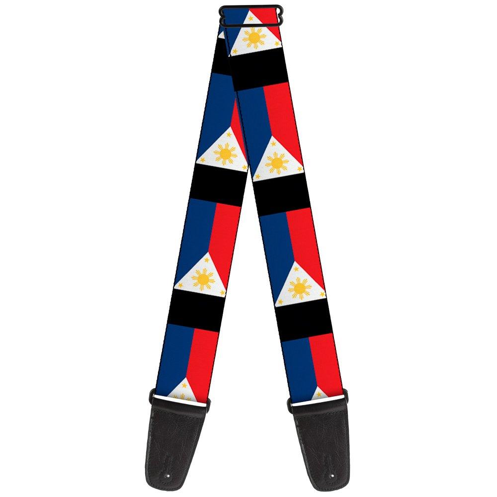 Buckle-Down GS-W31648 Guitar Strap Philippines Flags, Multicolor, 2" Wide - 29-54" Length