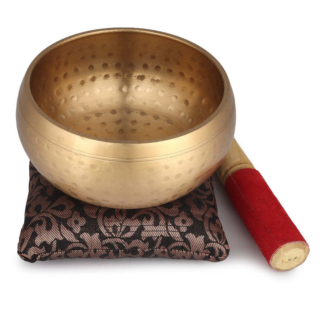 Zap Impex Beautiful New Hand Hammered Brass Singing Bowl Tibetan Meditation Yoga Singing Bowl 4 Inch