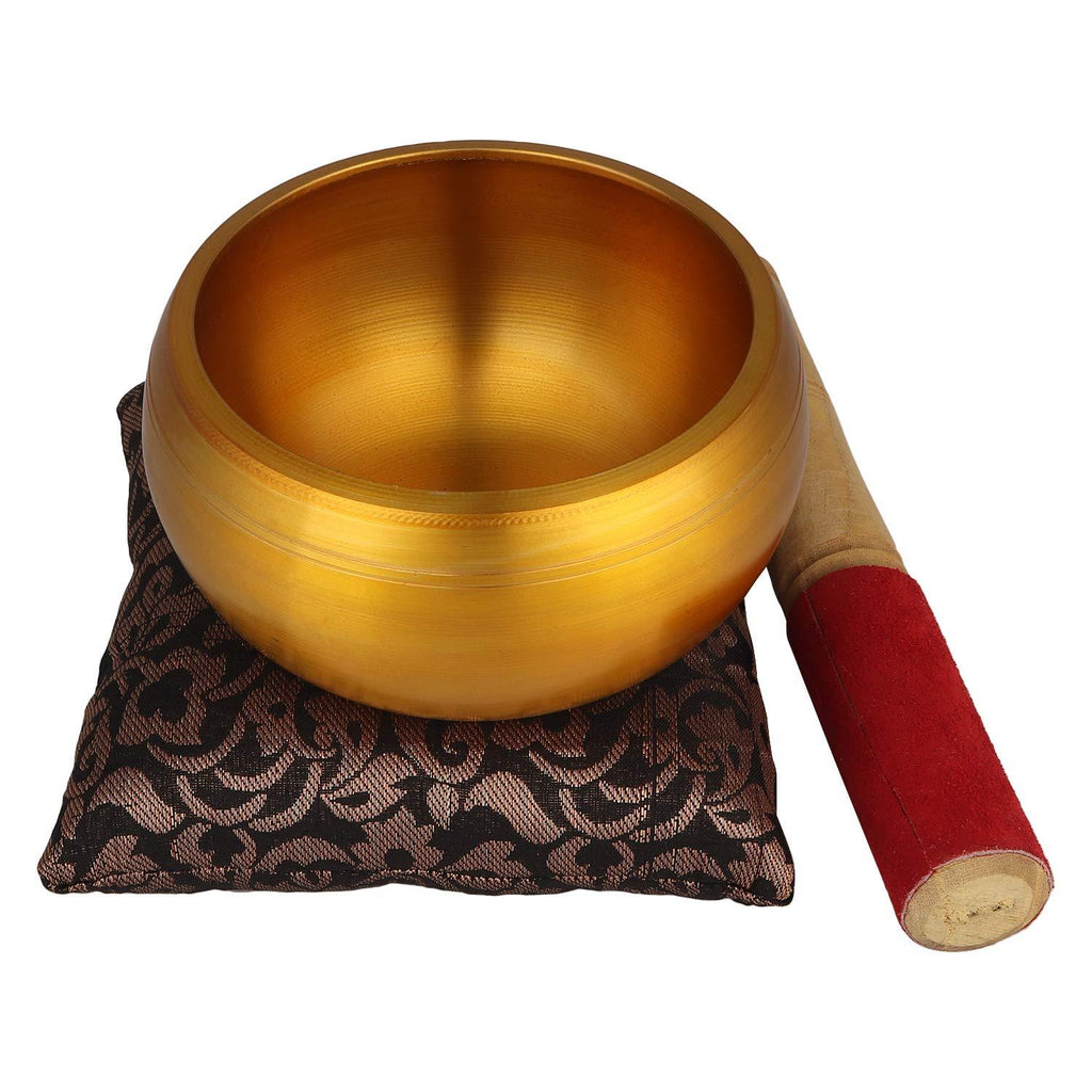 Zap Impex Beautiful Christmas Gift, Handmade Golden Color Brass Singing Bowl Tibetan Meditation Yoga Singing Bowl 4 inch