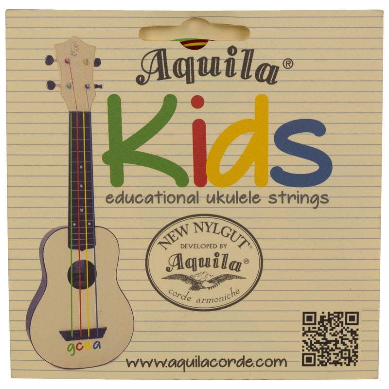 Aquila New Nylgut AQ-138 Kids Soprano Ukulele Strings – High G & GCEA – Set of 4