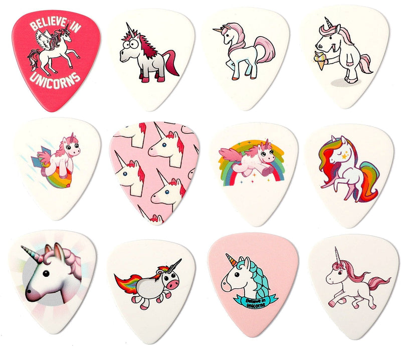 Unicorn Guitar Picks set of 12 Premium Plectrums