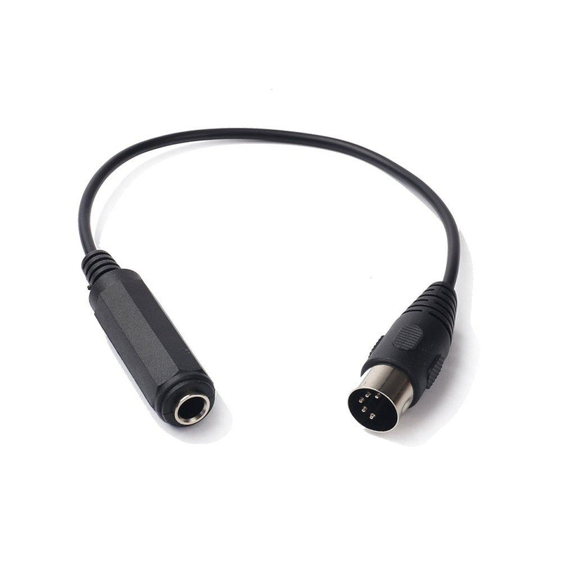 SiYear 6.35mm TRS (1/4 Inch) Female to MIDI 5-pin male Stereo Audio cable, for Microphone audio output ，Stereo audio expansion,MIDI keyboard, electric piano, MIDI guitar,etc(0.3M) DIN5PIN-635F