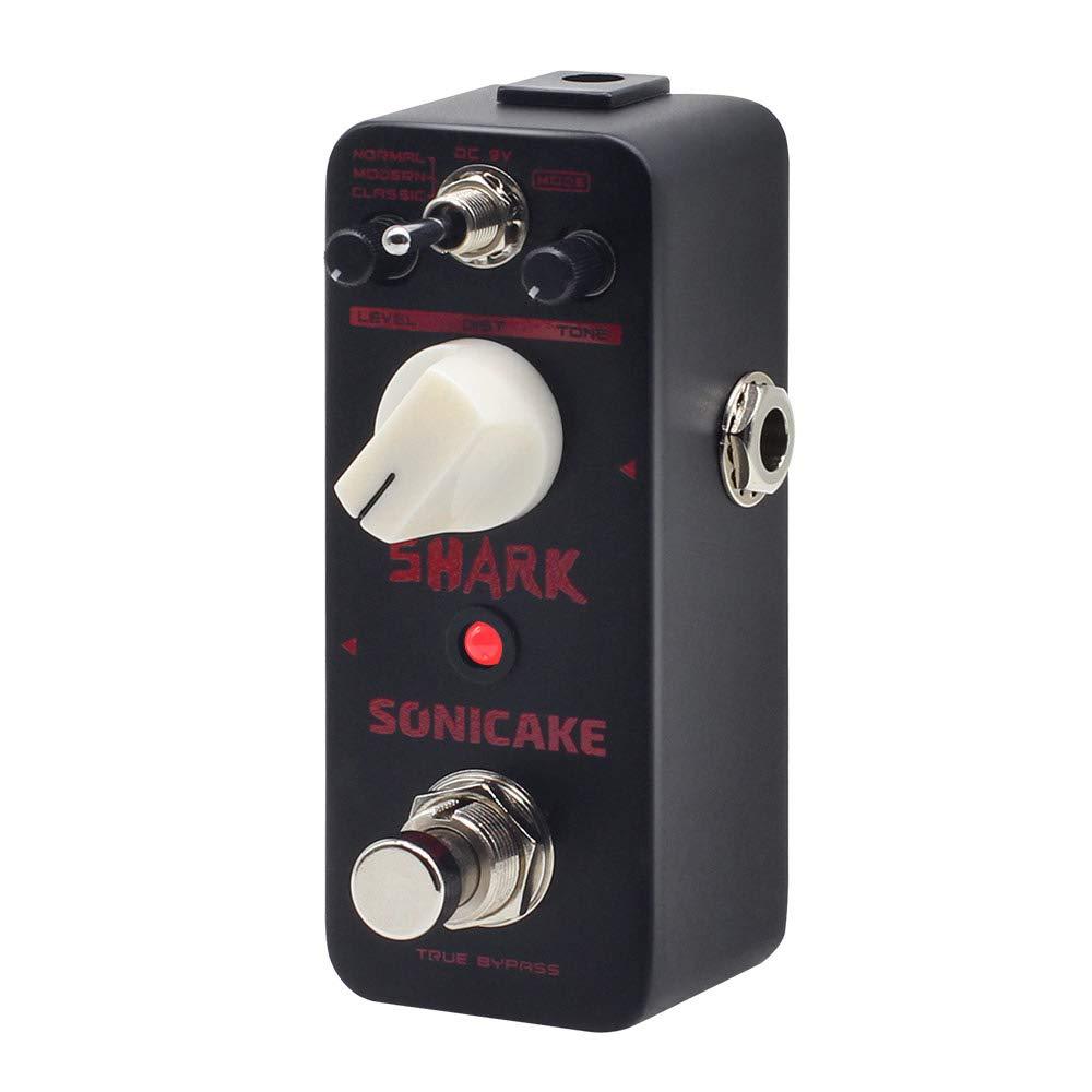 SONICAKE Distortion Pedal Guitar Effects Pedal Shark 3 Modes Normal Modern Classic High Gain British Stack Crunch