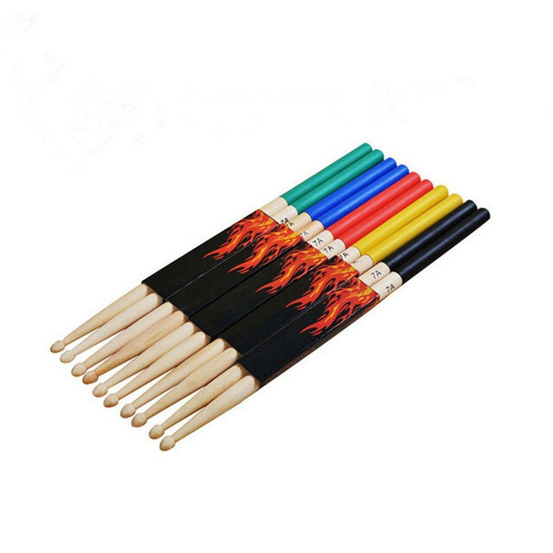 ROSENICE Drumstick 7A Drum Sticks 5 Pairs Multi Color Drum Accessories Light Drumsticks for Kids