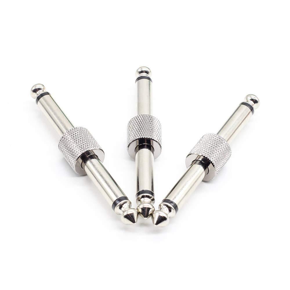 SONICAKE Guitar Bass Accessories 1/4 Inch 6.35mm Male to Male Effects Pedalboard Straight Coupler Pedal Connector (3PCS) QEC-02(Effect Connector 3 in pack)