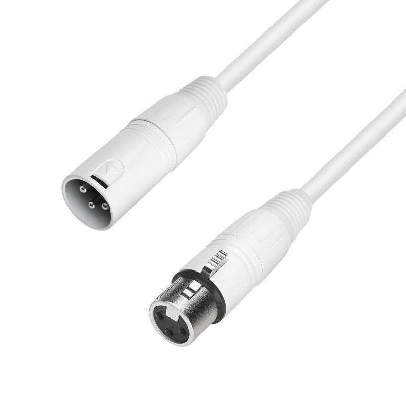 ah Cables K4MMF1000-SNOW Microphone Cable 10 m (REAN Connector: XLR Male to XLR Female) White 10 Meters
