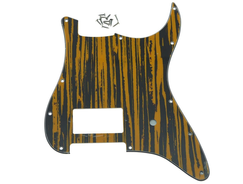 KAISH 11 Hole ST Strat One Humbucker Guitar Pickguard Scratch Plate Fits Fender Delonge Tawny Stripe