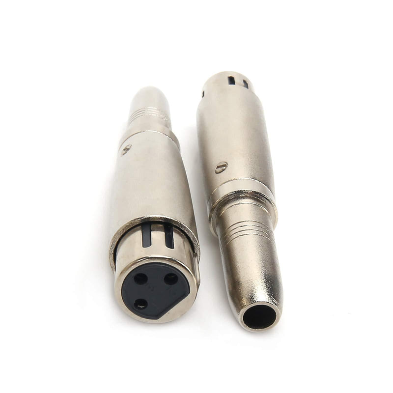 SiYear profession 3 Pin XLR Female to 6.35mm Female Jack Socket Stereo Audio Microphone Mic Adapter Converter Connector，XLR to 6.35mm Adapter (2PACK)