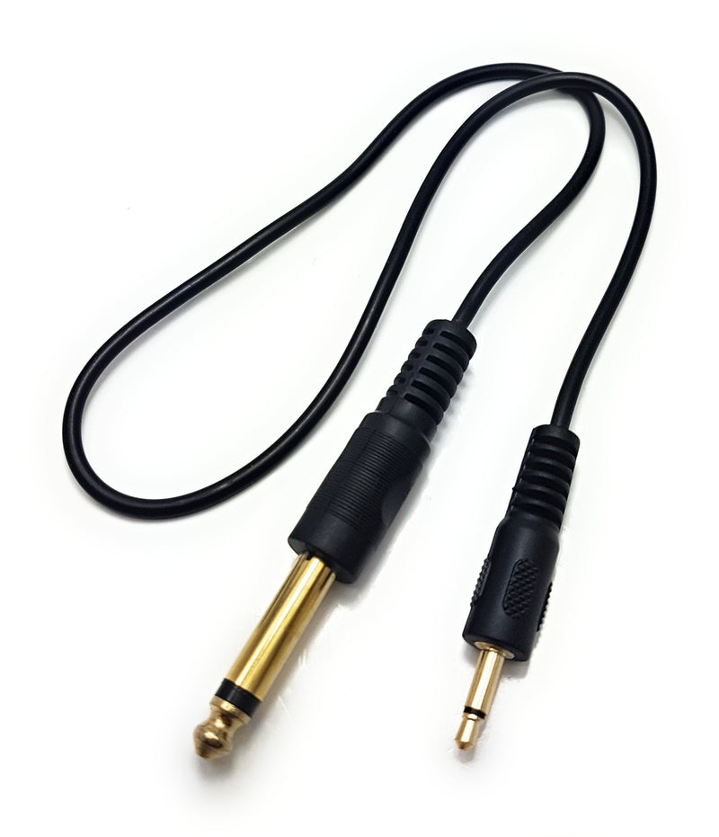 MainCore 50cm long Gold Plated 3.5mm MONO Jack to 6.35mm MONO Jack Plug (Available in 0.50m, 1m, 2m, 3m) (0.5m)