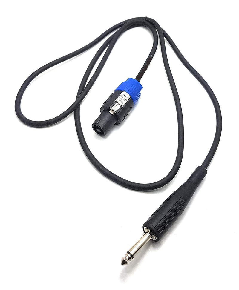 MainCore 1.5m long Speakon to 6.35mm mono Jack/Speaker, Loudspeaker, Musical Instruments, Mixers, Amps Cable Lead 2 Pole (Available in 1.5m, 3m, 6m, 12m) (1.5m)
