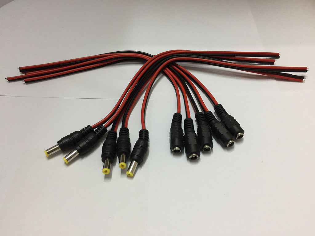 30CM DC red black male and female head line 5.5 * 2.1 12V power cord (each 5PCS)