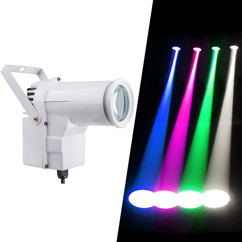 Led Pinspot,12w DMX Full Color 4in1 RGBW Led Pinspot Stage Light,Use for mirror ball spotlight for Disco,Automatic Color Change UK Plug /DMX 12W RGBW 4in1