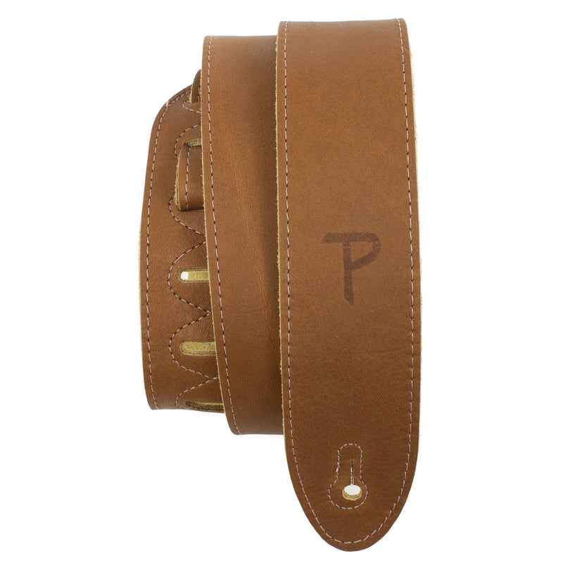 Perri's Leathers Ltd. - Guitar Strap - Italian Leather - Brown - Adjustable - For Acoustic/Bass/Electric Guitars - Made in Canada (BM2-7083) One Size Bm2-7083 Garment