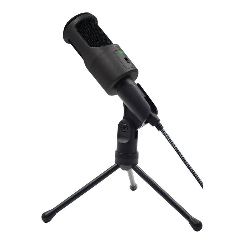 Woxter Mic Studio 50 Condensation Microphone with Tripod Included, USB Connection, Compatible with Youtube, Skype, Twitch, Black Woxter Mic Studio 50